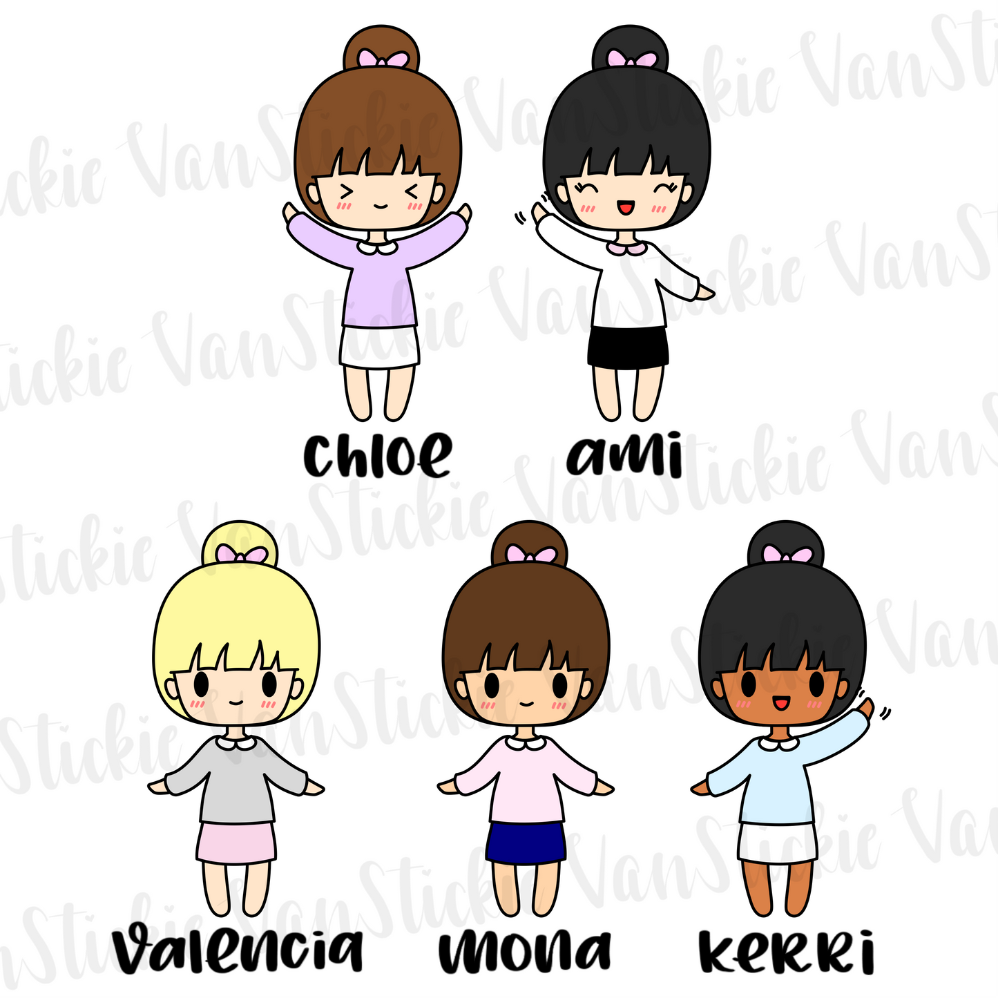 Chibi in Bunny Hoodie Die Cut