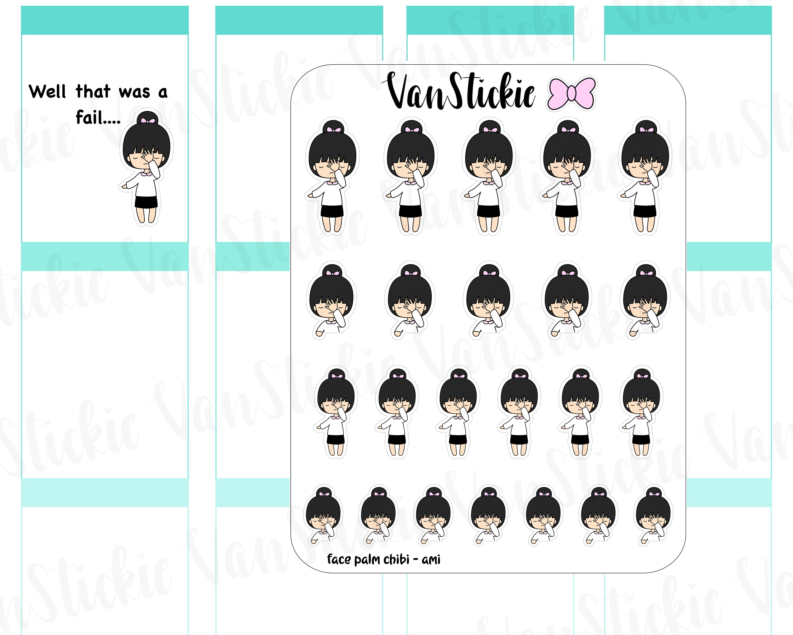 VERTICAL Planner Stickers Mini Kit - Palm Pages