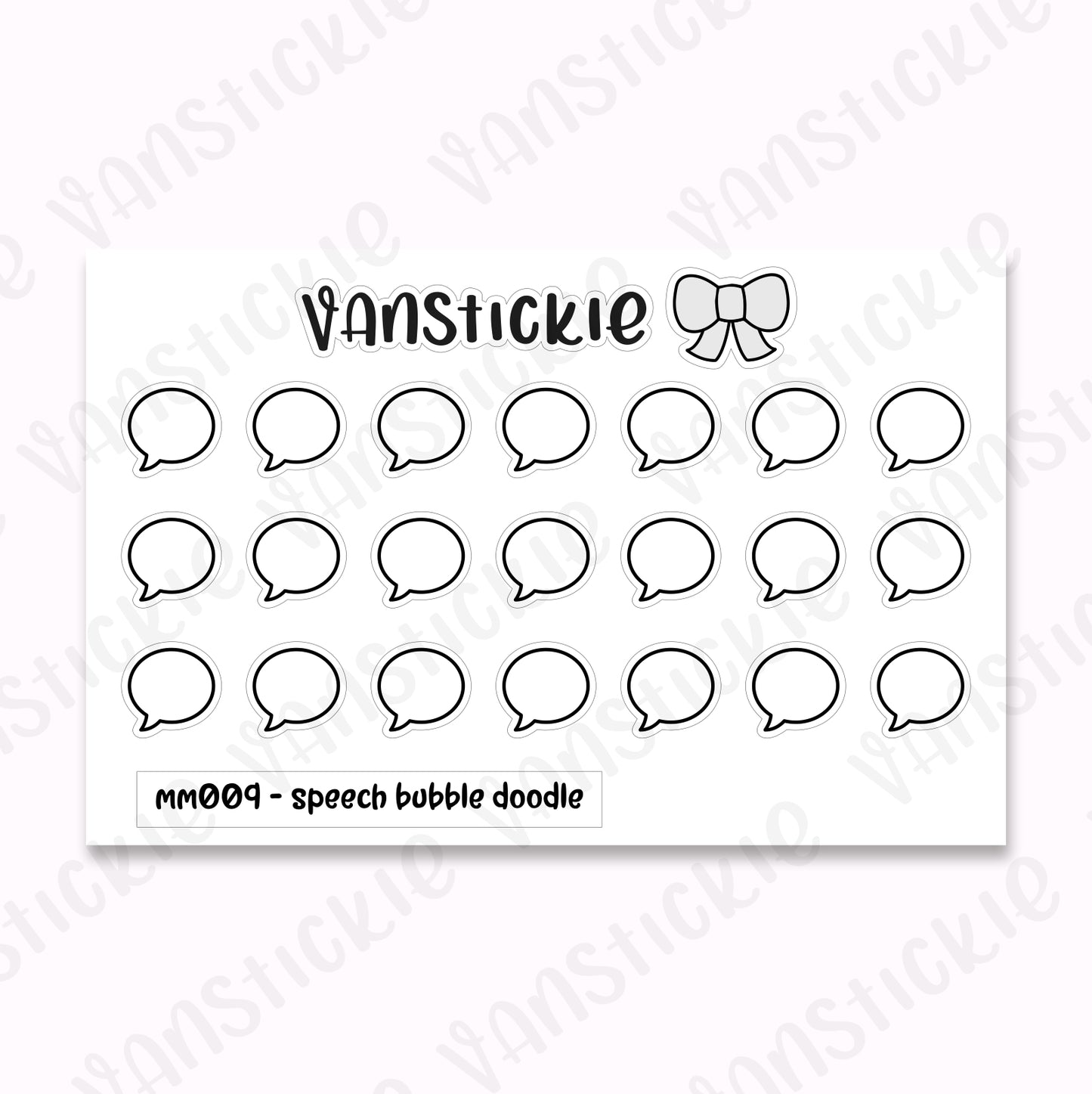 MM009 - speech bubble mini minimalist doodle
