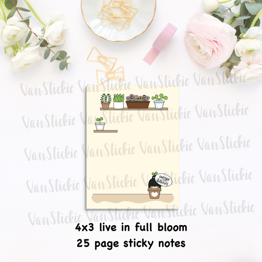 "life in full bloom" Sticky Note Pad (Notes 25 Pages)