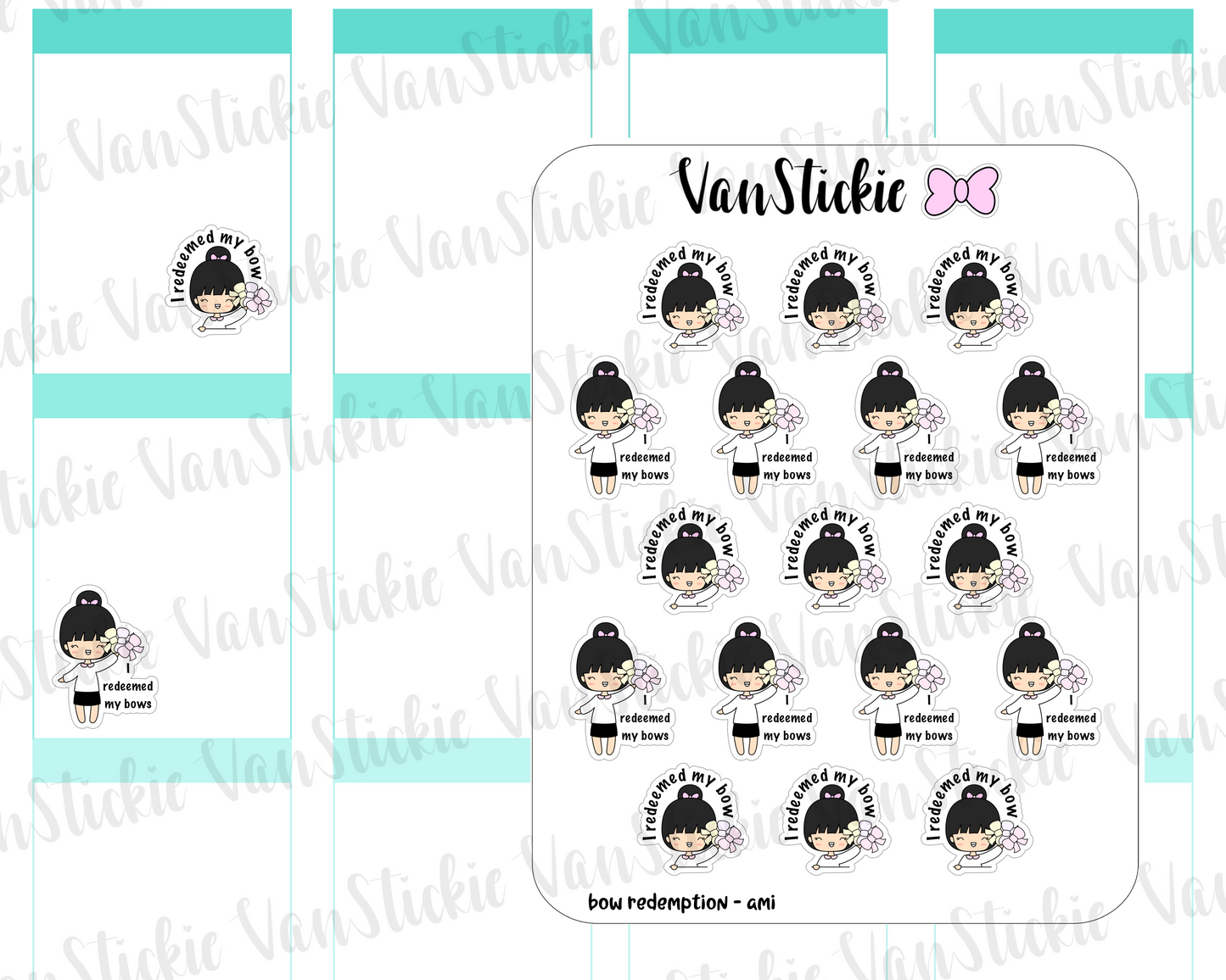 VSC 088 | Chibi Bow Redemption Planner Stickers