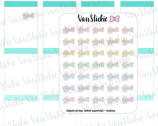 F025 - Clipped Bow Deco Planner Stickers