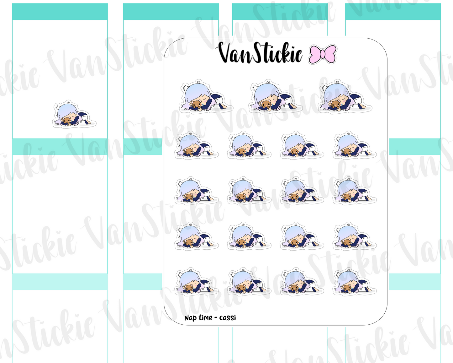 VSO 008 | Nap Time - Ombre Haired Chibit Planner Stickers