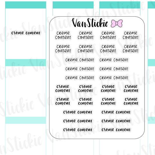 W091| Hand Lettering Stickers - create content