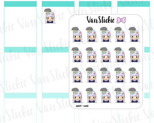 VSO 037| upset - Ombre Haired Chibit Planner Stickers