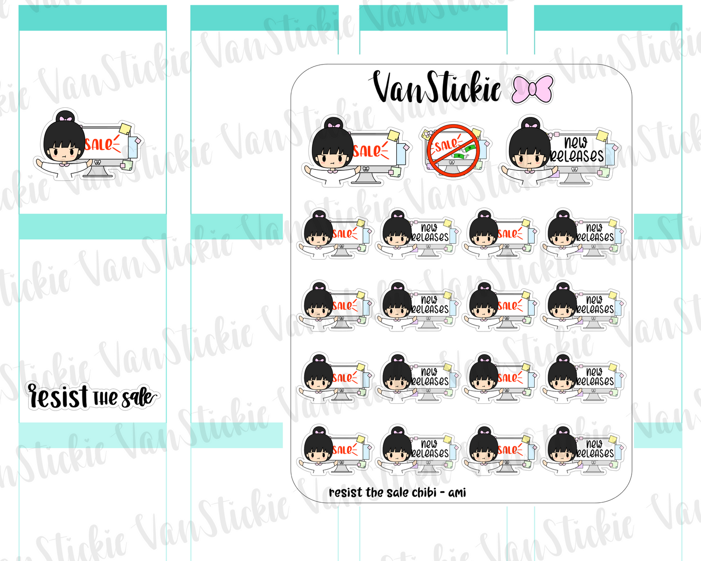 VSC 093 | Chibi Resist the sale Planner Stickers