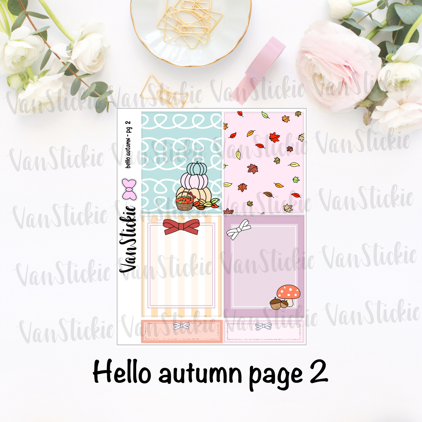 "hello autumn" - sticker kit (11 pages of quarter sheets)