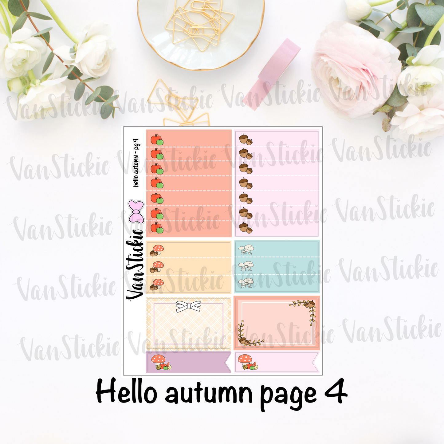 "hello autumn" - sticker kit (11 pages of quarter sheets)