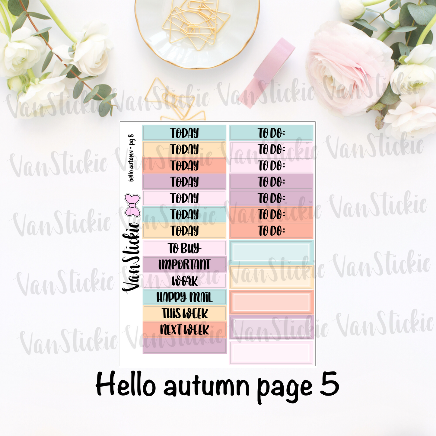 "hello autumn" - sticker kit (11 pages of quarter sheets)