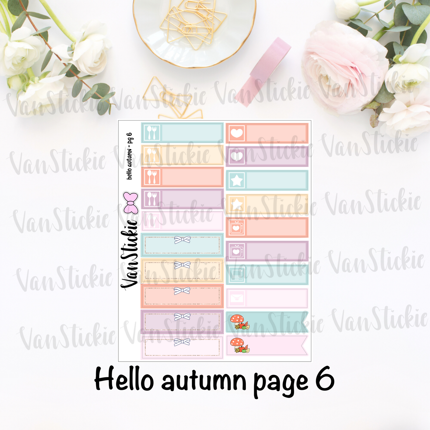 "hello autumn" - sticker kit (11 pages of quarter sheets)