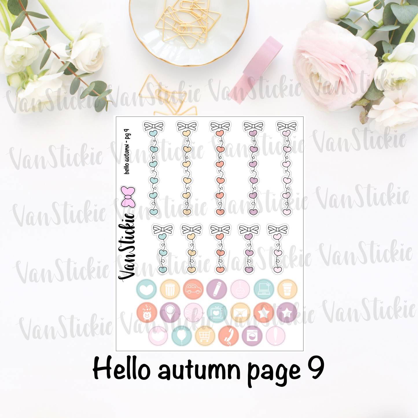 "hello autumn" - sticker kit (11 pages of quarter sheets)