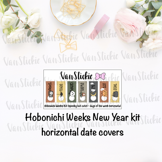 Hobonichi Weeks Date Cover (Spooky But Cute) - horizontal