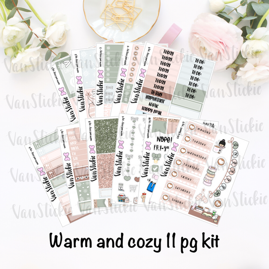 "Warm and Cozy" - sticker kit (11 pages of quarter sheets)