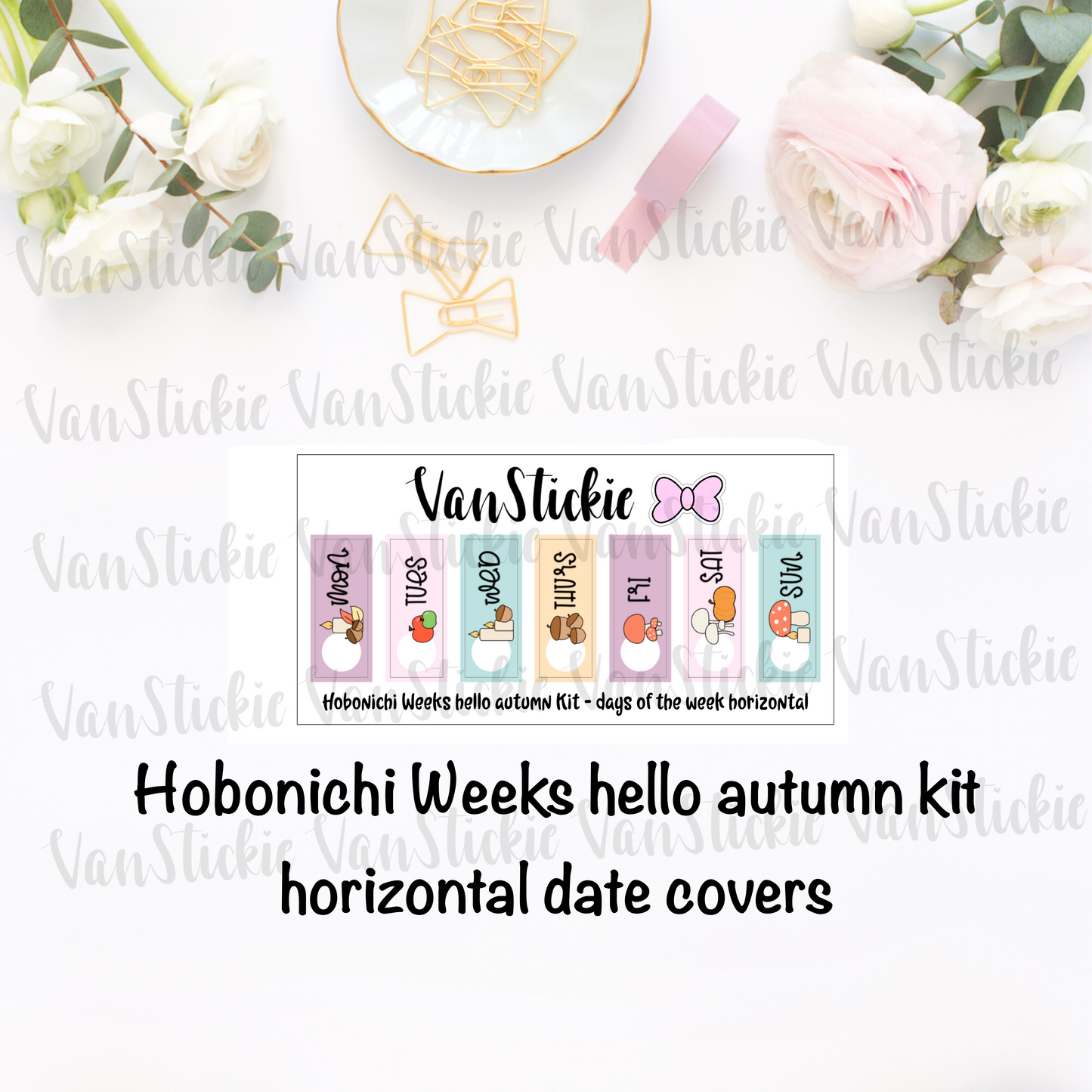 Hobonichi Weeks Date Cover (hello autumn) - horizontal