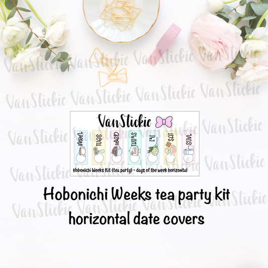 Hobonichi Weeks Date Cover (tea party) - horizontal
