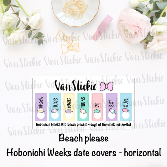 Hobonichi Weeks Date Cover (beach please) - horizontal