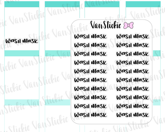 W088| Hand Lettering Stickers - wash mask