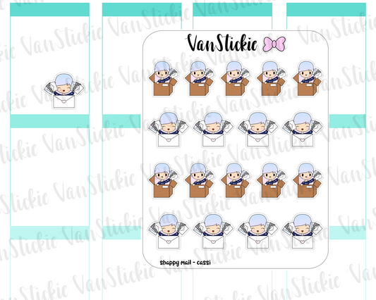 VSO 016 | Happy Mail - Ombre Haired Chibit Planner Stickers