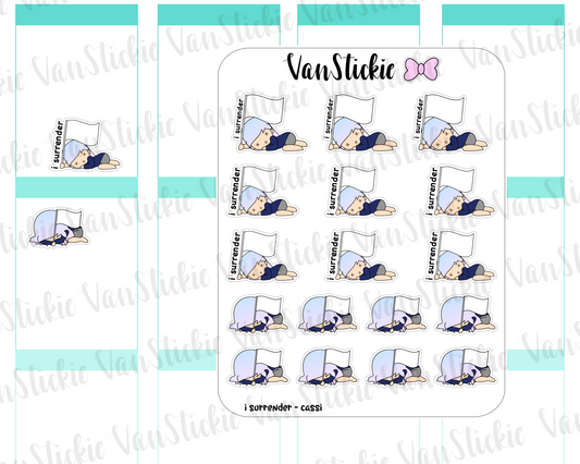 VSO 030 | "i surrender" - Ombre Haired Chibit Planner Stickers