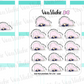 VSO 029 | hiding from problems - Ombre Haired Chibit Planner Stickers