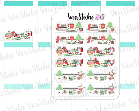 VSD 095| Doodle - Christmas themed desk deco stickers (traditional colours)