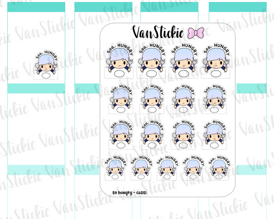 VSO 026 | "soo...hungry"- Ombre Haired Chibit Planner Stickers