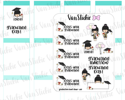 VSS 065 | Chibits Set - Graduation Countdown Planner Stickers