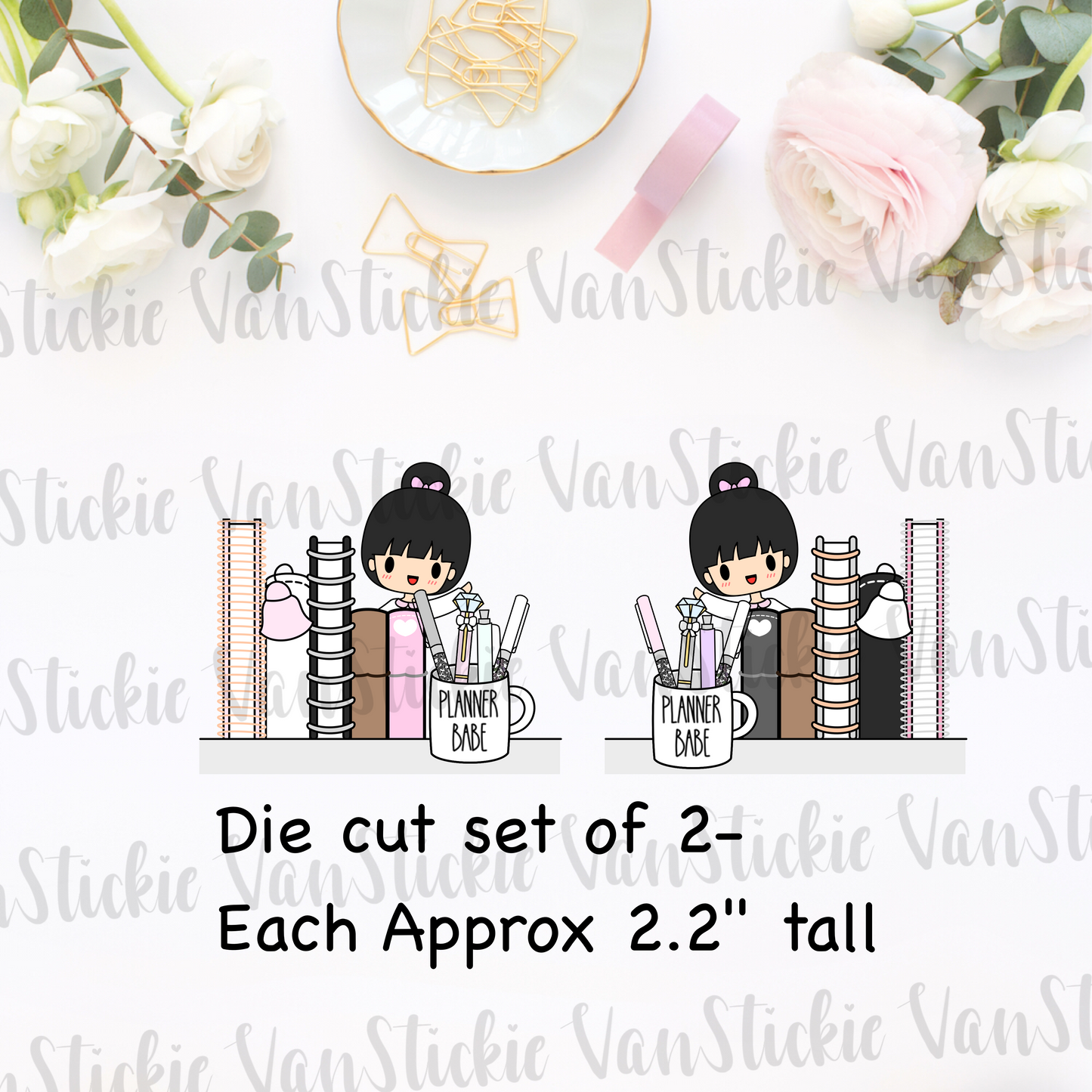 Chibit Die Cut set of two - planner shelfie