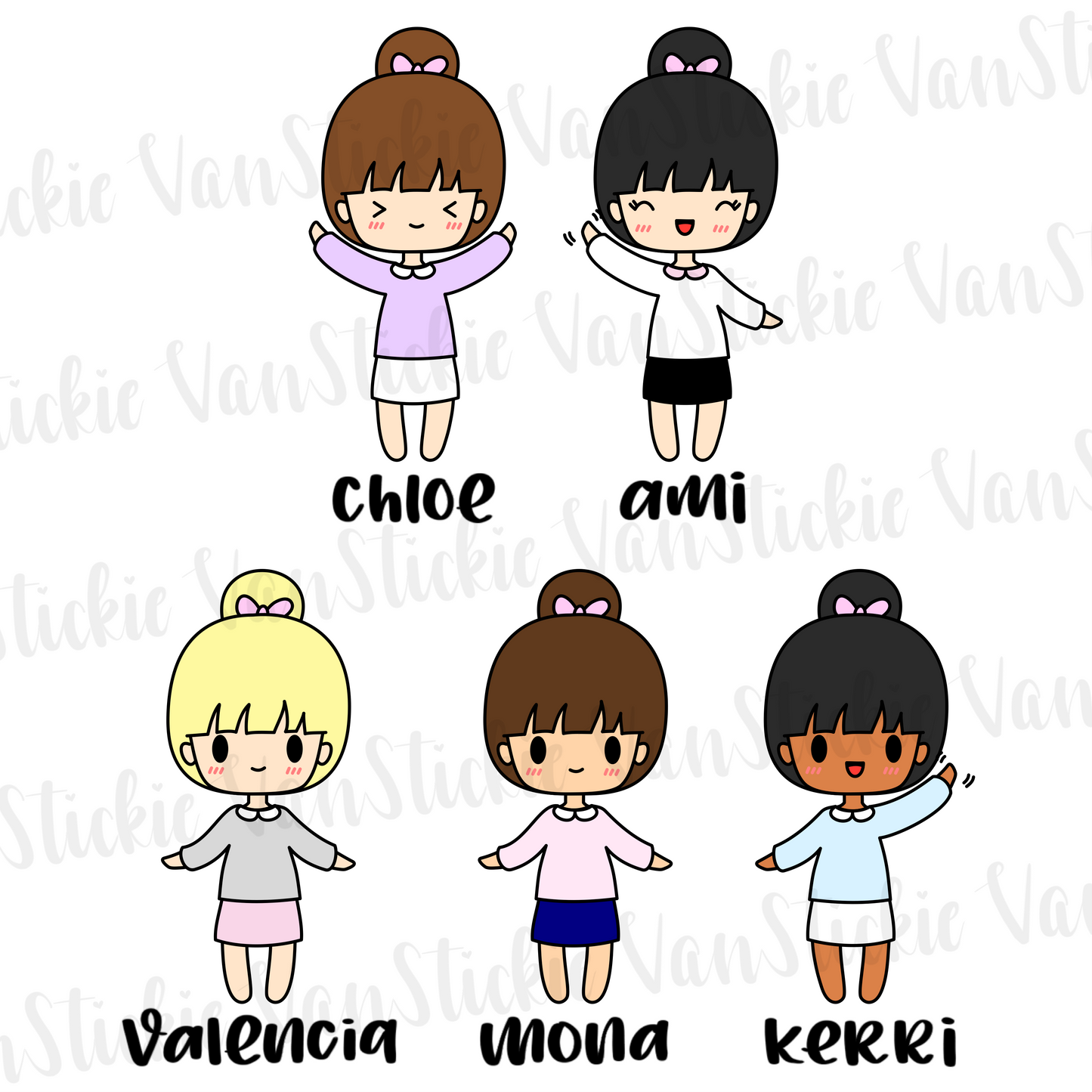 VSC 051 | Chibits - Wash your hair Planner Stickers