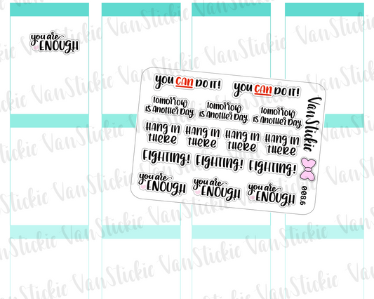 MSC 008.6| Mini sheet - hand lettering motivational phrases