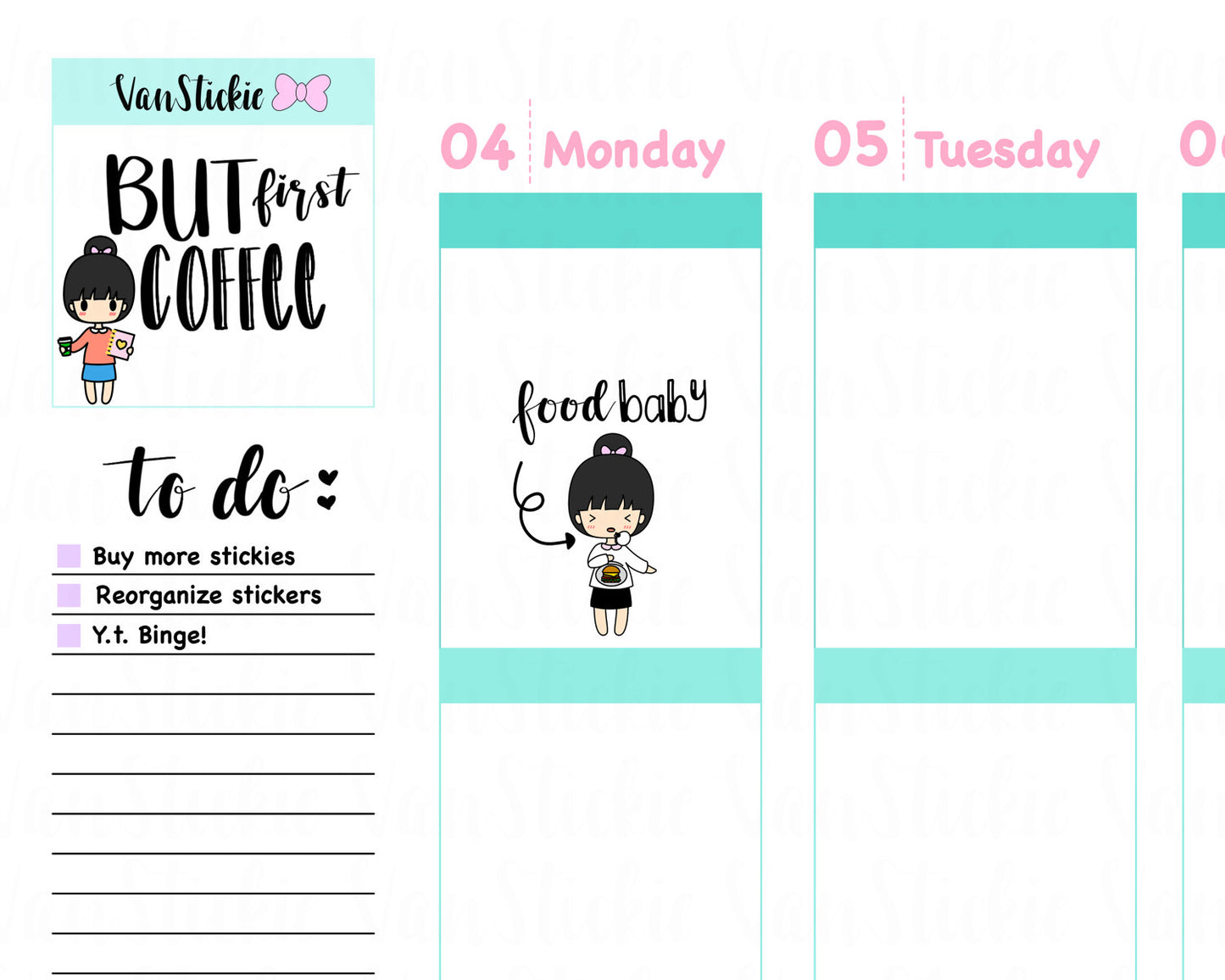 VSS 007 | Chibits Set – Foodie Planner Stickers