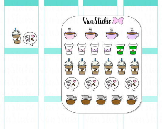 VSD 002| Doodle Set - Coffee is LIFE Planner Stickers