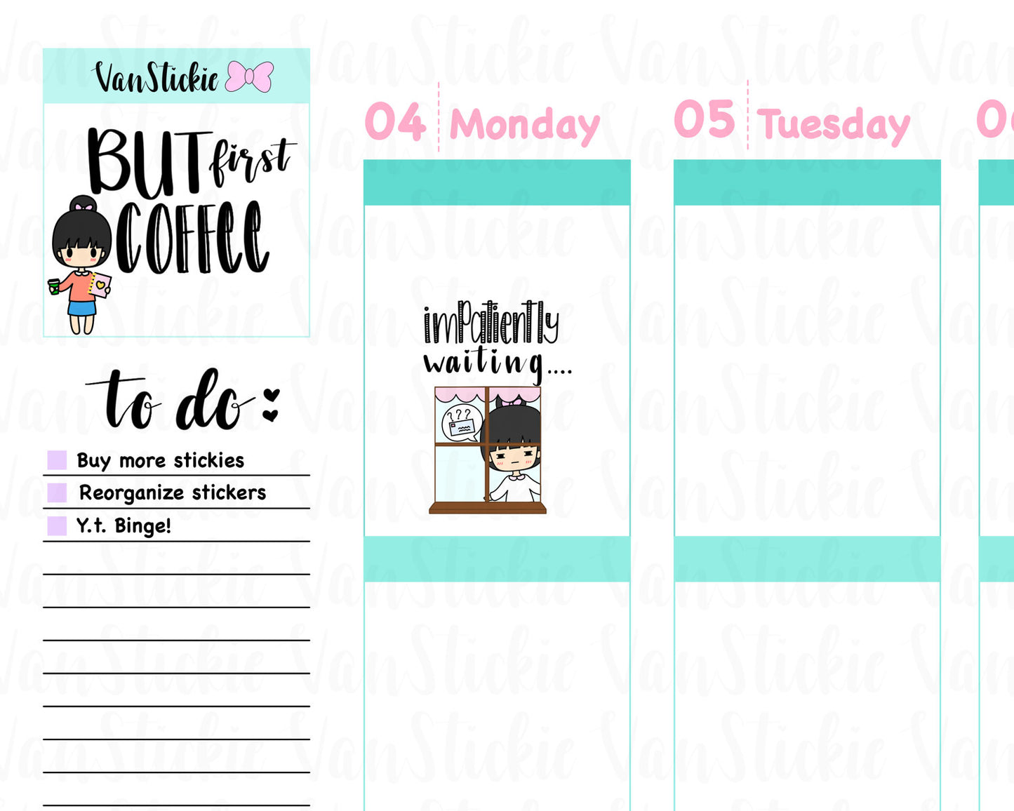 VSC 004 | Chibits - Happy Mail... it's FINALLY here Planner Stickers