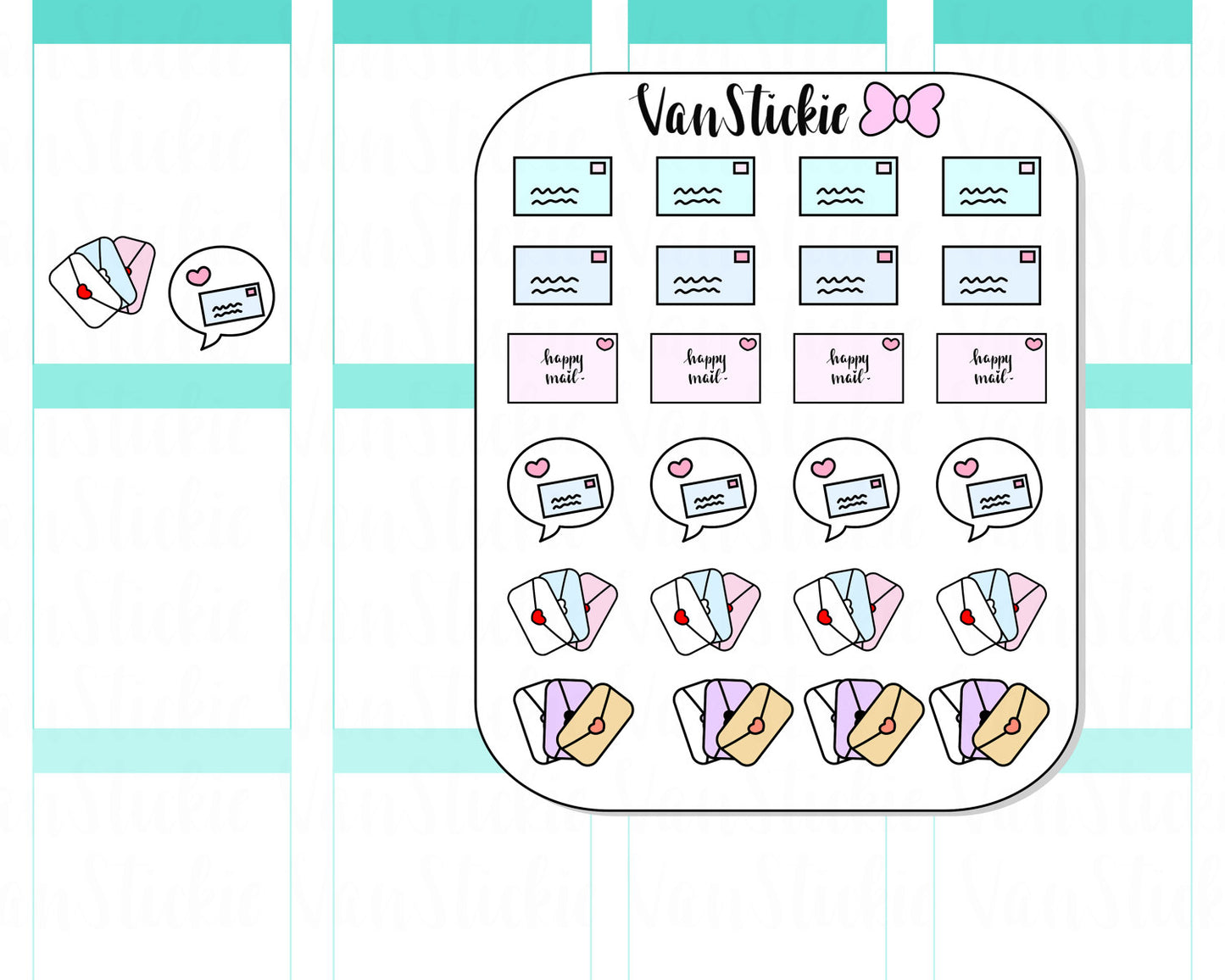 VSD 004| Doodle Set - Happy Mail Planner Stickers