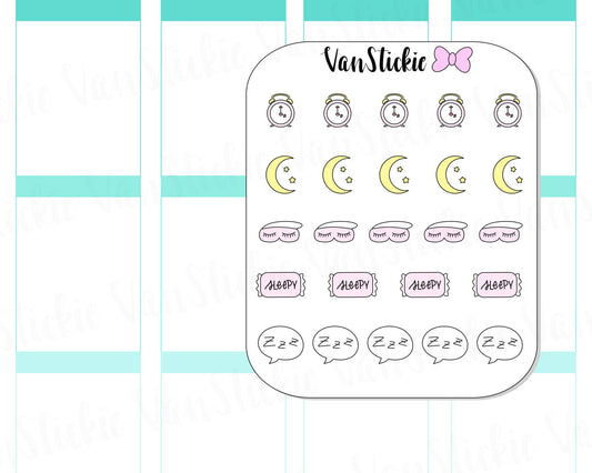 VSD 016| Doodle Set - Bed Time Planner Stickers