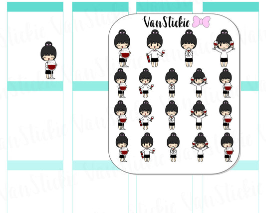 VSC 018 | Chibit - Uncork and Relax Planner Stickers