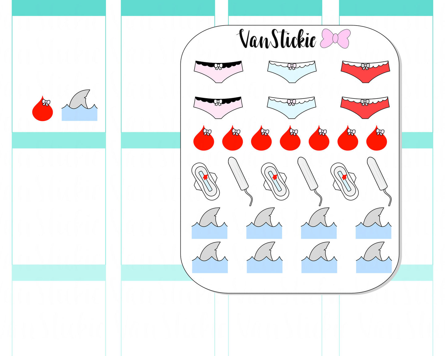 VSD 005| Doodle Set – Code RED Planner Stickers