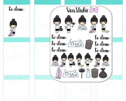 VSS 012 | Chibits Set - Do Your Chores Planner Stickers