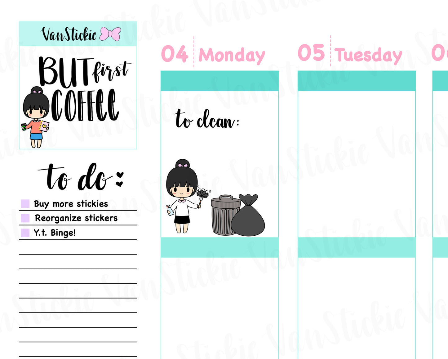 VSS 012 | Chibits Set - Do Your Chores Planner Stickers