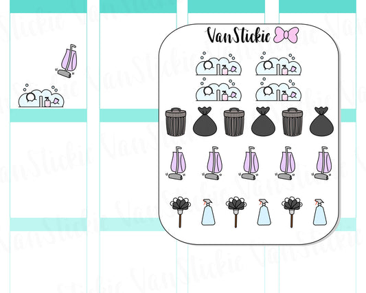 VSD 012| Doodle Set - Do your Chores Planner Stickers