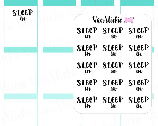 W001| Hand Lettering Stickers - Sleep In