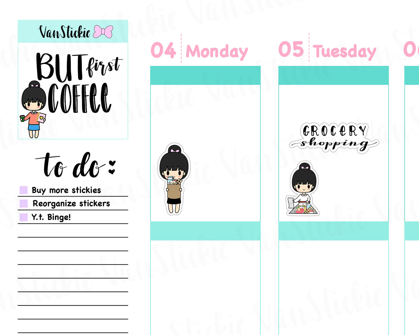 VSS 025 | Chibits Set - Grocery Shopping Planner Stickers