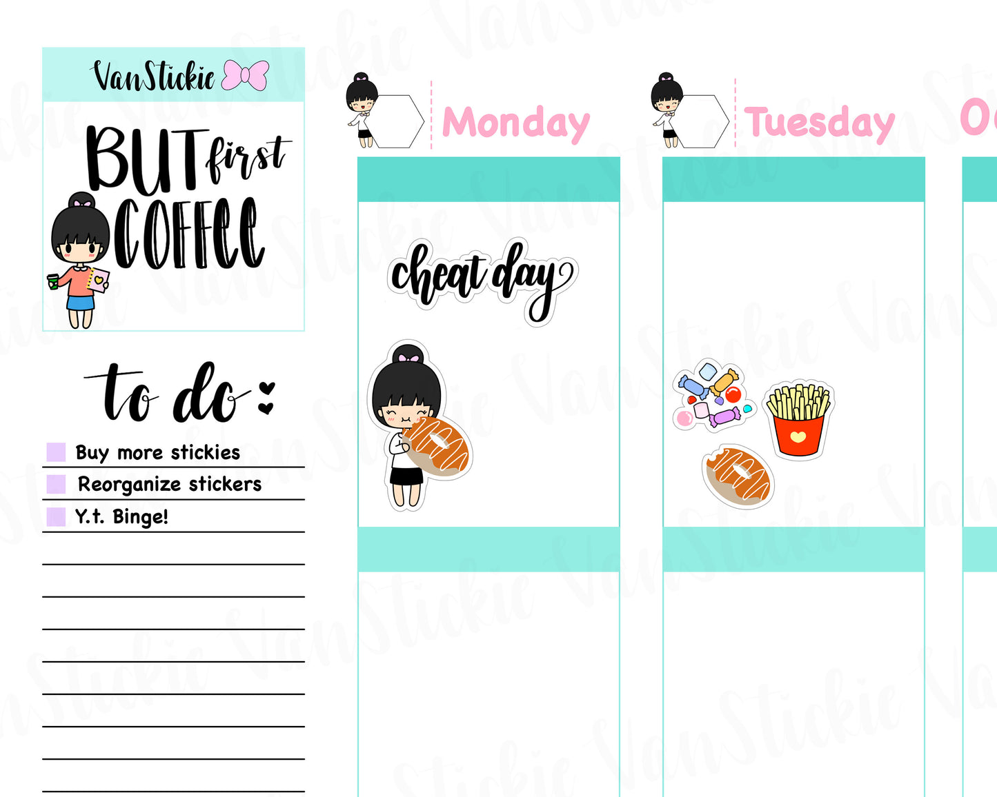 VSC 038 | Chibit - Cheat Day Planner Stickers
