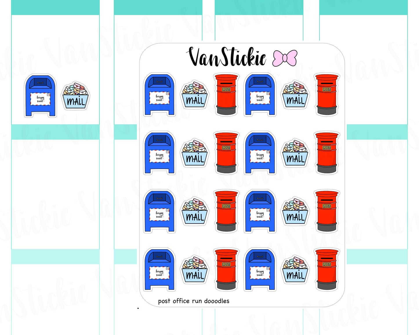 VSD 037| Doodle Set - Post Office Run Planner Stickers