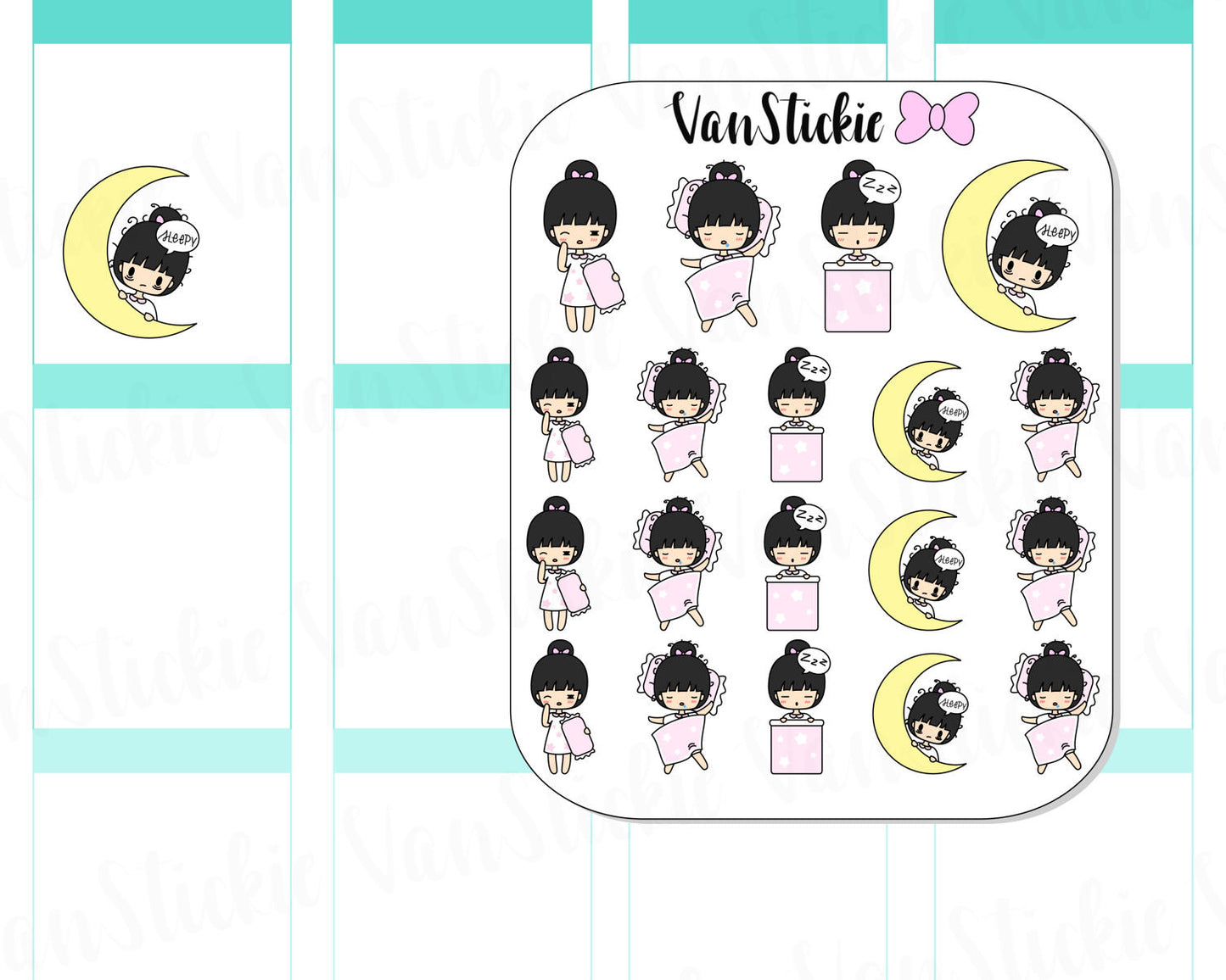 VSC 017 | Chibits - Bed time Planner Stickers