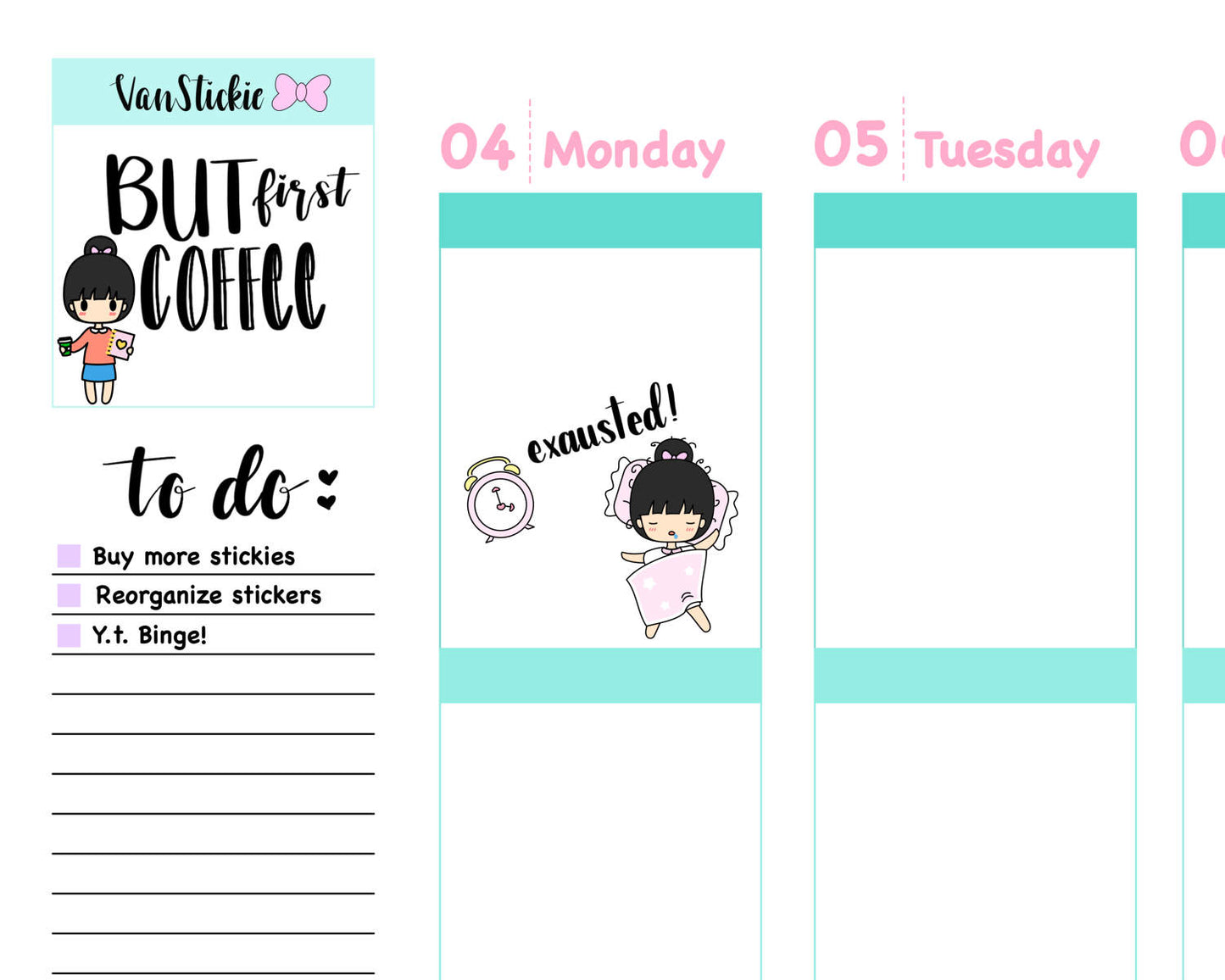 VSC 017 | Chibits - Bed time Planner Stickers