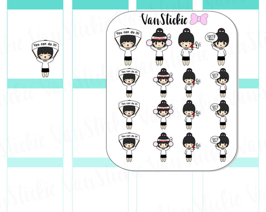 VSC 020 | Chibits - You Can Do It Planner Stickers