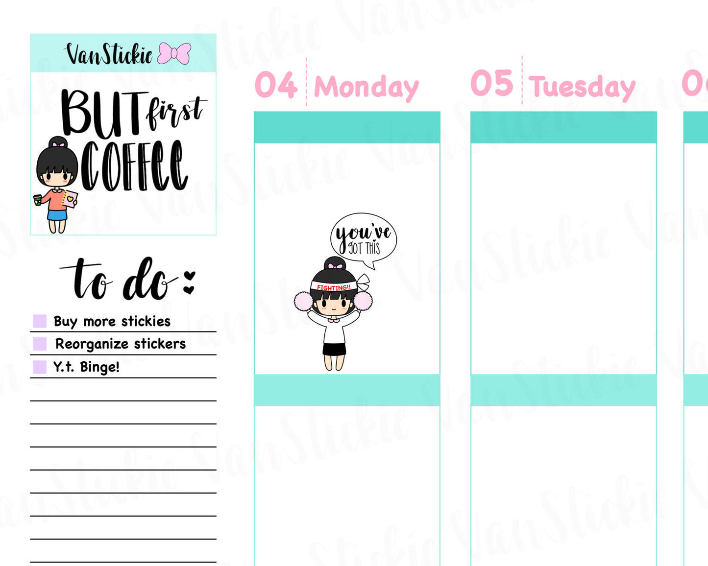 VSC 020 | Chibits - You Can Do It Planner Stickers