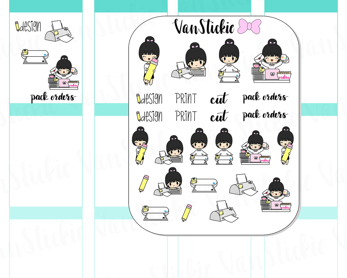 VSS 028 | Chibits Set - Sticker Boss Planner Stickers