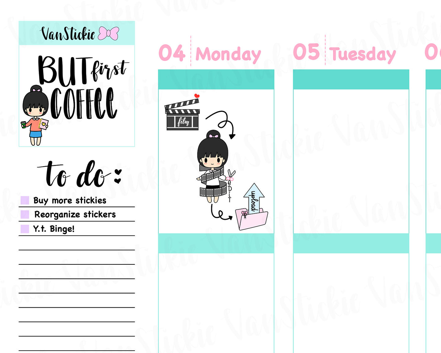 VSC 030 | Chibit - YouTuber Planner Stickers